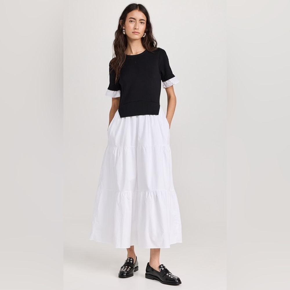 English Factory Mixed Media Maxi Dress